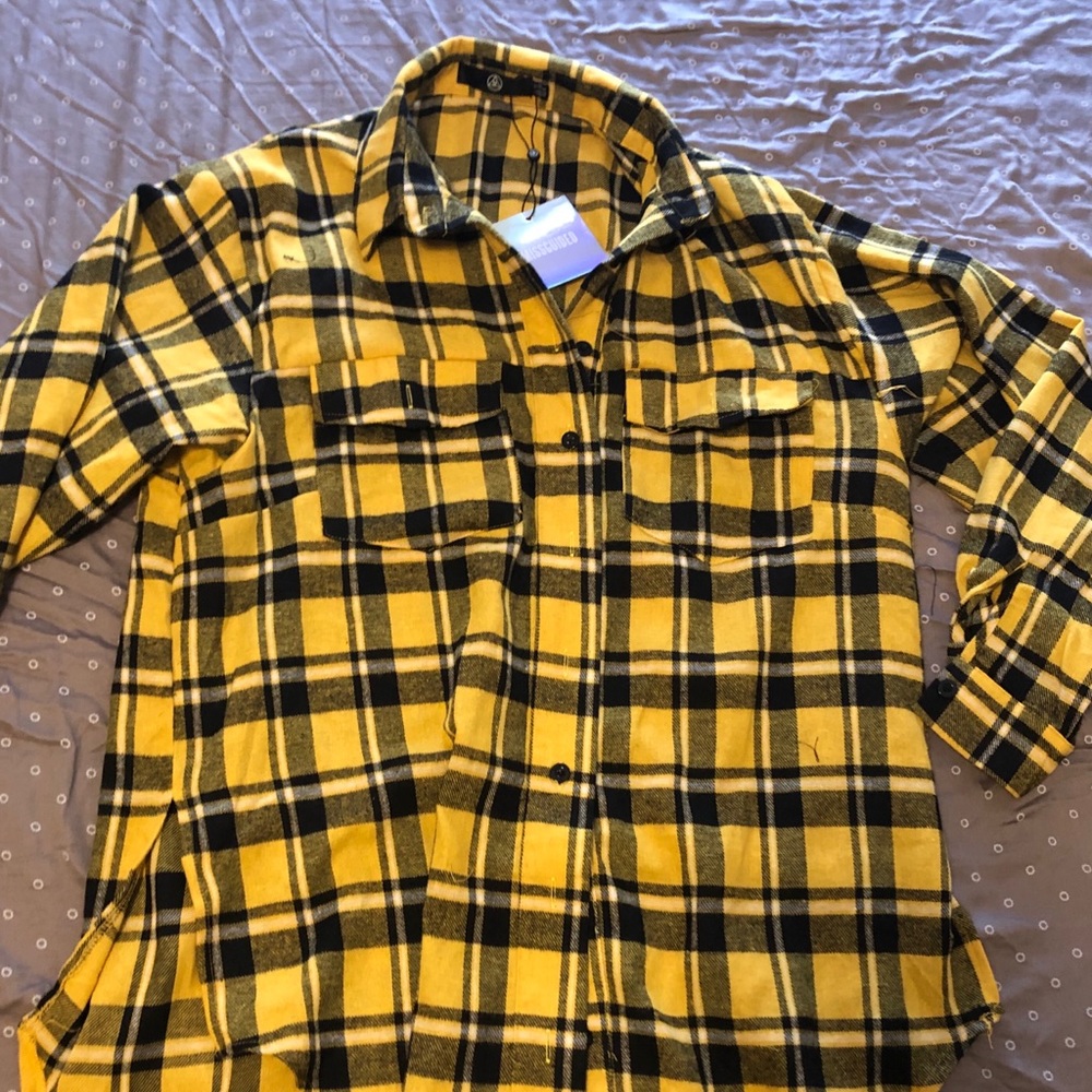 BNWT Missguided plaid shirt US6